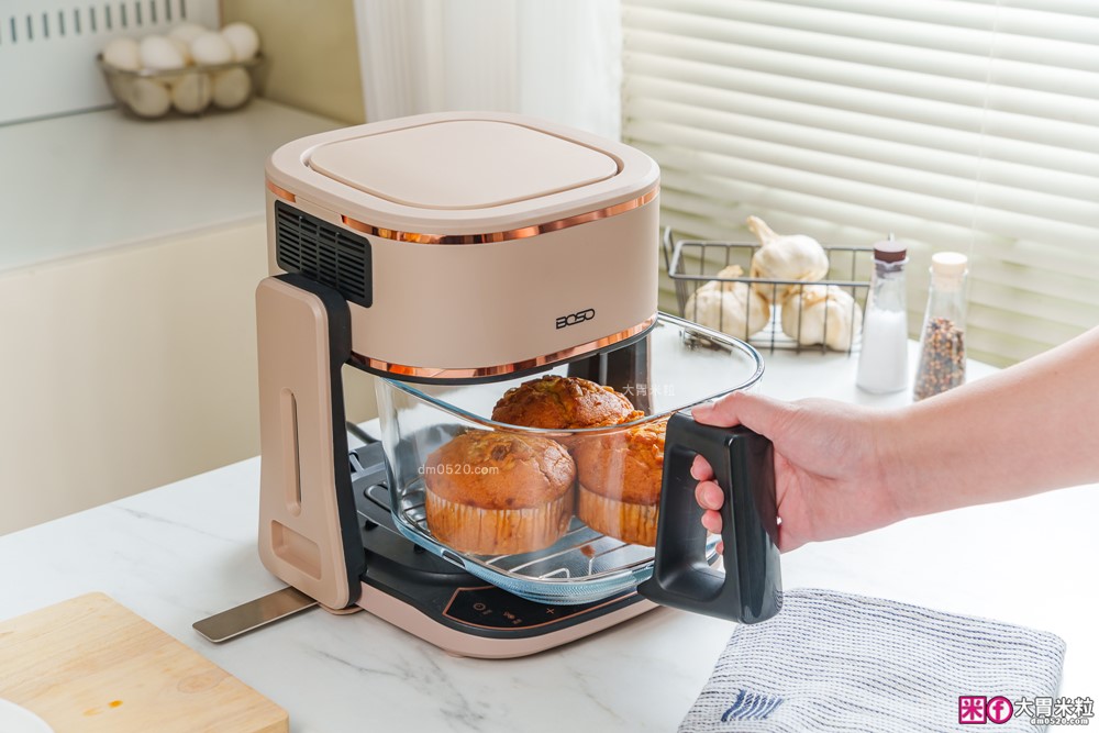 一台抵九台新世代氣炸鍋霸主「BOSO全能料理玻璃翻轉氣炸鍋」租屋族健身族小家庭必備廚房神器| 玻璃氣炸鍋推薦| 翻轉氣炸鍋萬用鍋推薦