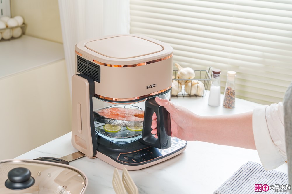 一台抵九台新世代氣炸鍋霸主「BOSO全能料理玻璃翻轉氣炸鍋」租屋族健身族小家庭必備廚房神器| 玻璃氣炸鍋推薦| 翻轉氣炸鍋萬用鍋推薦