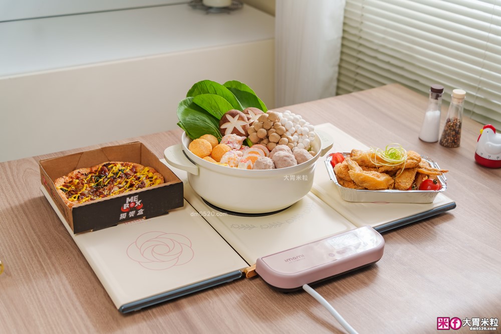秋冬飯菜永遠熱呼呼！開箱實測「imami 暖食樂PRO」第二代雙效智能加熱飯菜保溫板│不挑器皿保溫+黑晶電陶爐加熱～一板多用