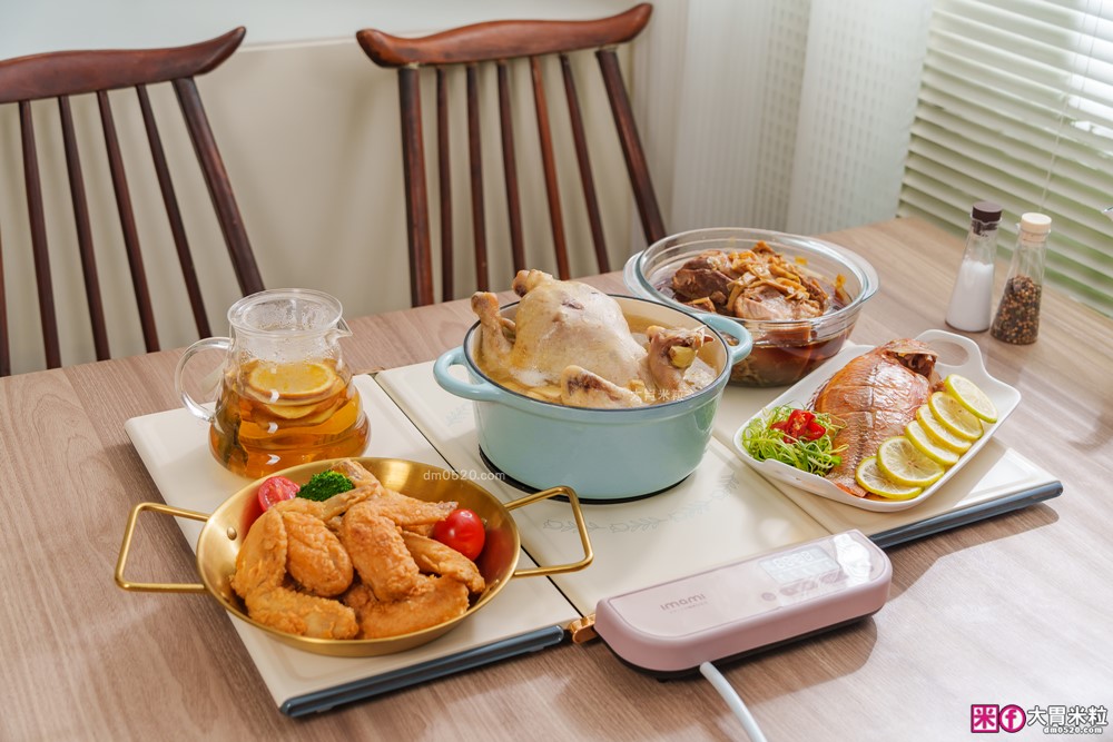 秋冬飯菜永遠熱呼呼！開箱實測「imami 暖食樂PRO」第二代雙效智能加熱飯菜保溫板│不挑器皿保溫+黑晶電陶爐加熱～一板多用