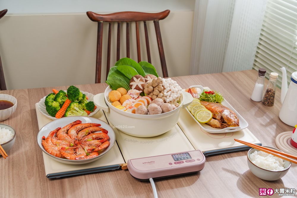 秋冬飯菜永遠熱呼呼！開箱實測「imami 暖食樂PRO」第二代雙效智能加熱飯菜保溫板│不挑器皿保溫+黑晶電陶爐加熱～一板多用