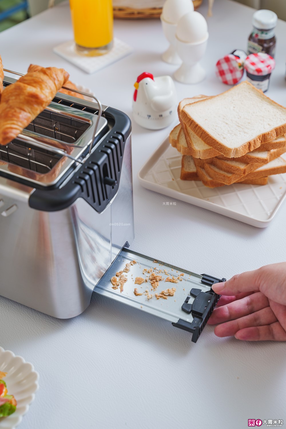 可頌貝果鬆餅都能烤「美國 Whall極致酥脆烤麵包機」全台唯一觸控烤麵包機│11段烤色+A4體積卻藏著大魔王實力