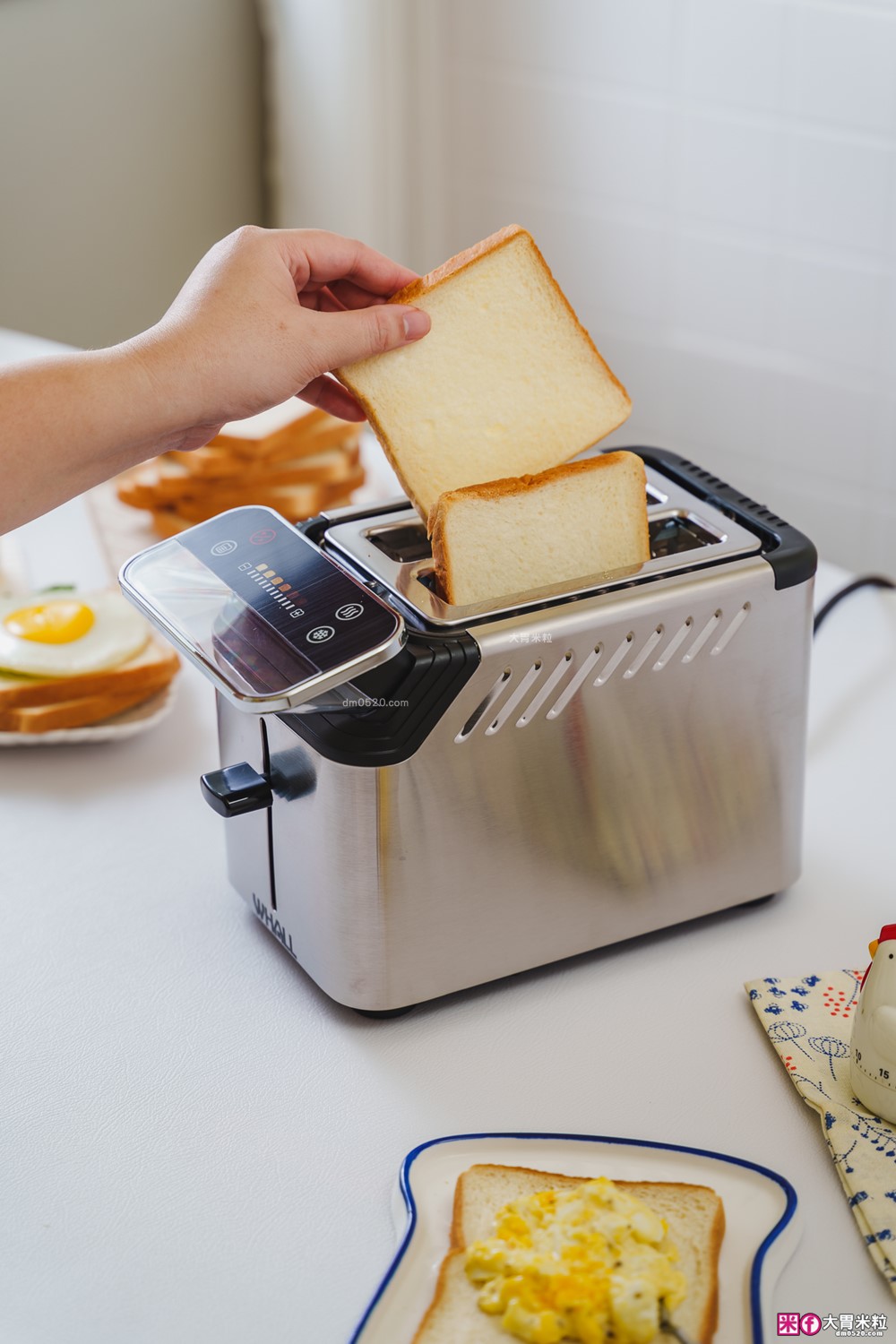 可頌貝果鬆餅都能烤「美國 Whall極致酥脆烤麵包機」全台唯一觸控烤麵包機│11段烤色+A4體積卻藏著大魔王實力