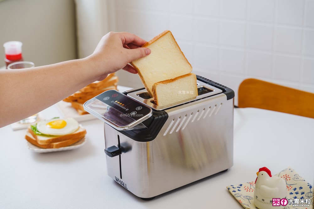 可頌貝果鬆餅都能烤「美國 Whall極致酥脆烤麵包機」全台唯一觸控烤麵包機│11段烤色+A4體積卻藏著大魔王實力
