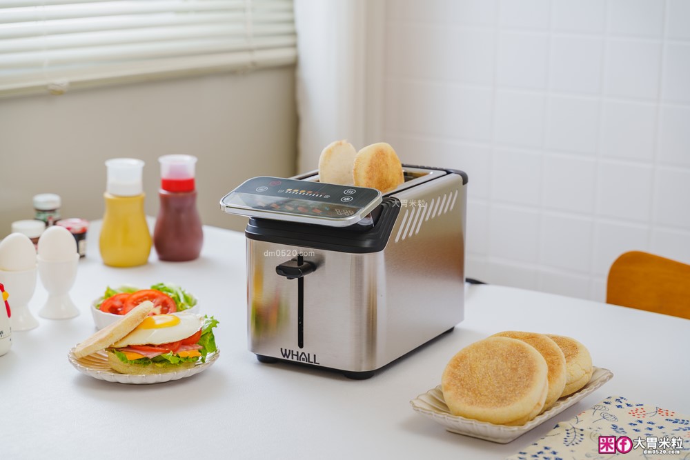 可頌貝果鬆餅都能烤「美國 Whall極致酥脆烤麵包機」全台唯一觸控烤麵包機│11段烤色+A4體積卻藏著大魔王實力