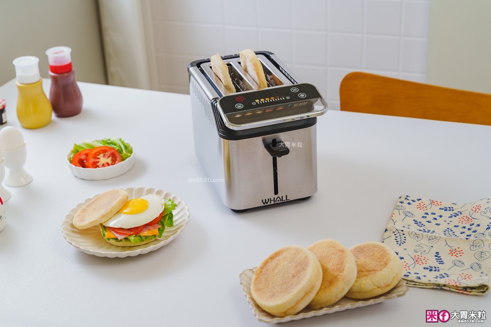 可頌貝果鬆餅都能烤「美國 Whall極致酥脆烤麵包機」全台唯一觸控烤麵包機│11段烤色+A4體積卻藏著大魔王實力