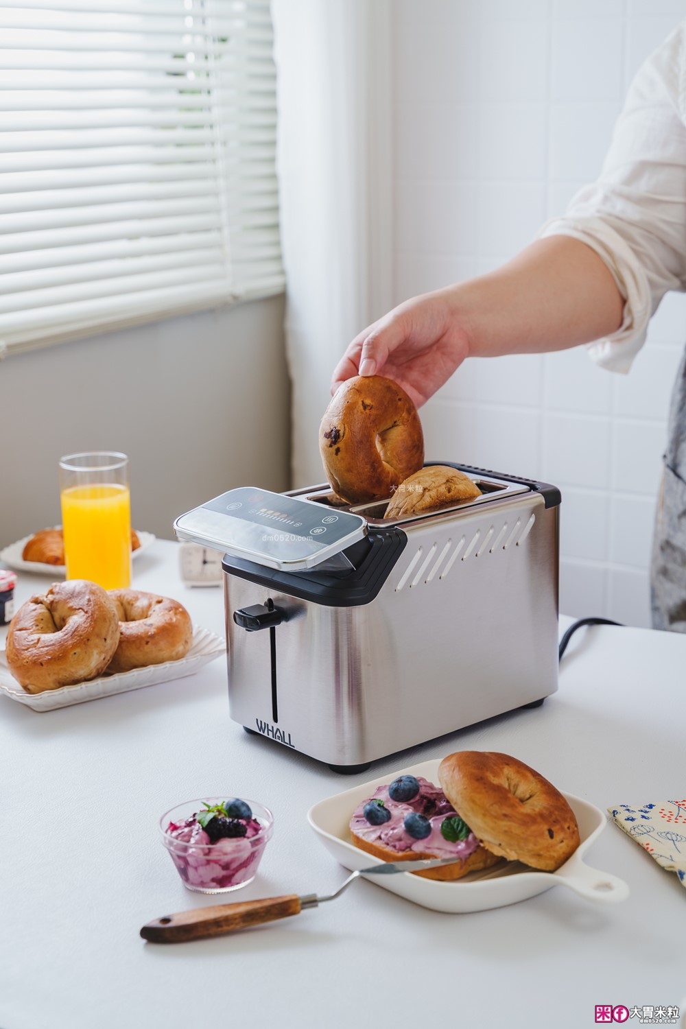 可頌貝果鬆餅都能烤「美國 Whall極致酥脆烤麵包機」全台唯一觸控烤麵包機│11段烤色+A4體積卻藏著大魔王實力