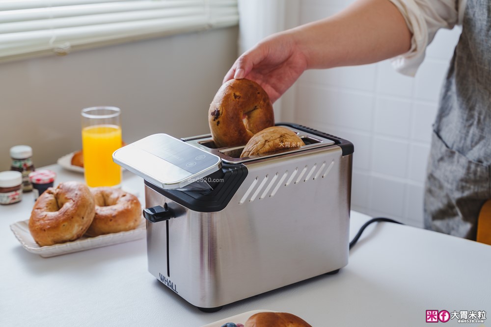 可頌貝果鬆餅都能烤「美國 Whall極致酥脆烤麵包機」全台唯一觸控烤麵包機│11段烤色+A4體積卻藏著大魔王實力