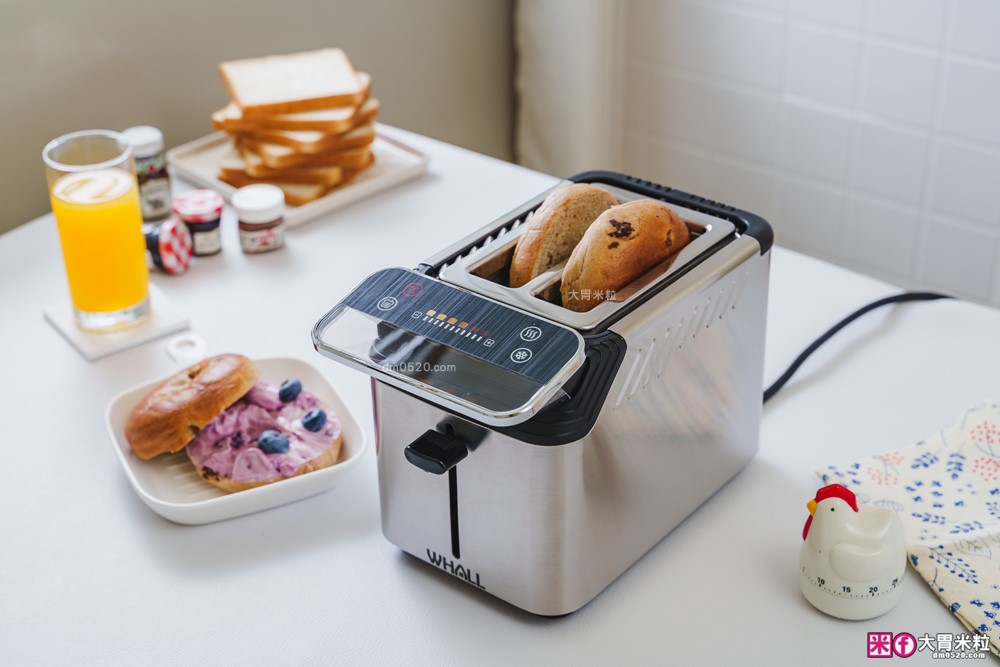 可頌貝果鬆餅都能烤「美國 Whall極致酥脆烤麵包機」全台唯一觸控烤麵包機│11段烤色+A4體積卻藏著大魔王實力
