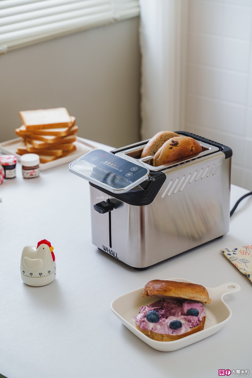 可頌貝果鬆餅都能烤「美國 Whall極致酥脆烤麵包機」全台唯一觸控烤麵包機│11段烤色+A4體積卻藏著大魔王實力