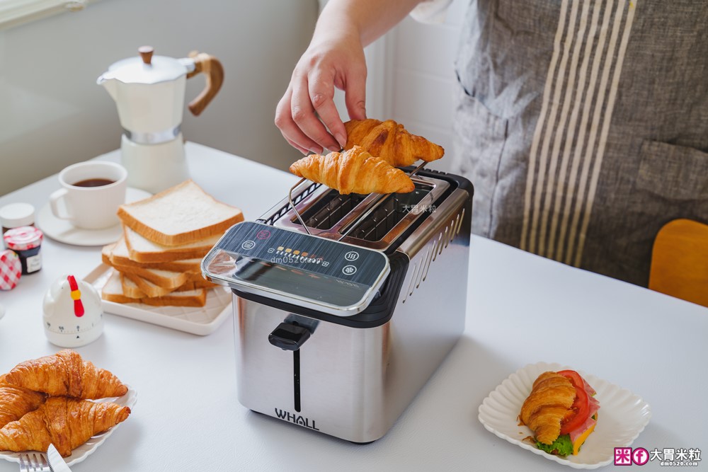 可頌貝果鬆餅都能烤「美國 Whall極致酥脆烤麵包機」全台唯一觸控烤麵包機│11段烤色+A4體積卻藏著大魔王實力 可頌貝果鬆餅都能烤「美國 Whall極致酥脆烤麵包機」全台唯一觸控烤麵包機│11段烤色+A4體積卻藏著大魔王實力