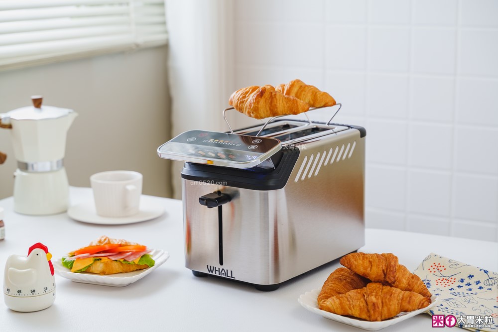 可頌貝果鬆餅都能烤「美國 Whall極致酥脆烤麵包機」全台唯一觸控烤麵包機│11段烤色+A4體積卻藏著大魔王實力