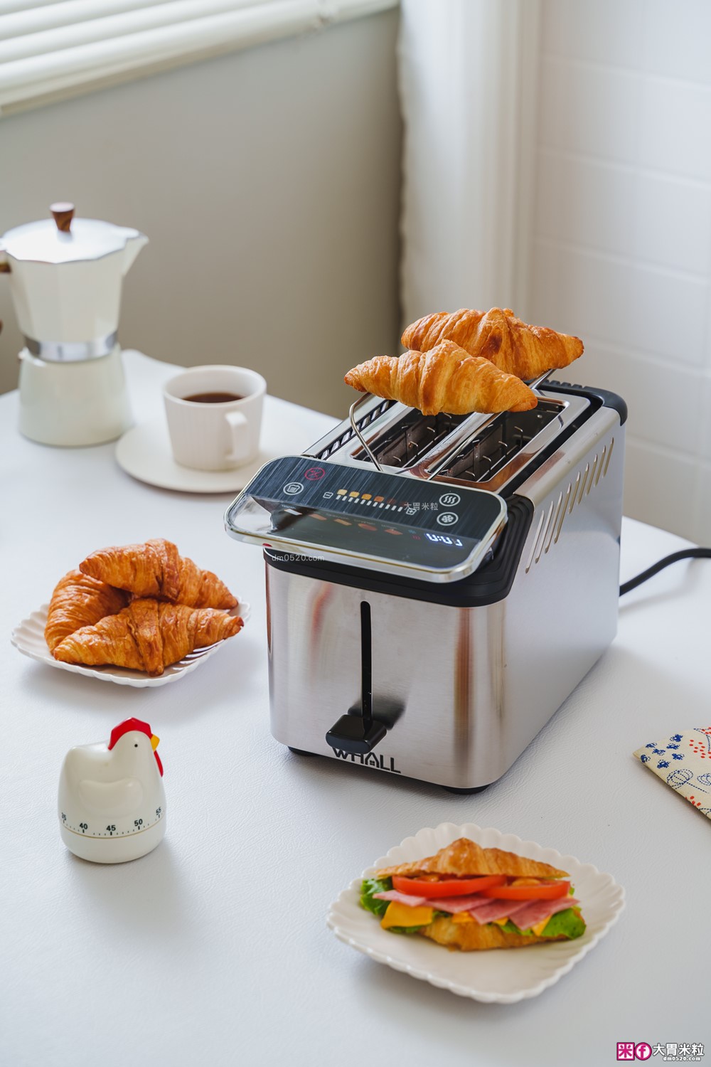 可頌貝果鬆餅都能烤「美國 Whall極致酥脆烤麵包機」全台唯一觸控烤麵包機│11段烤色+A4體積卻藏著大魔王實力