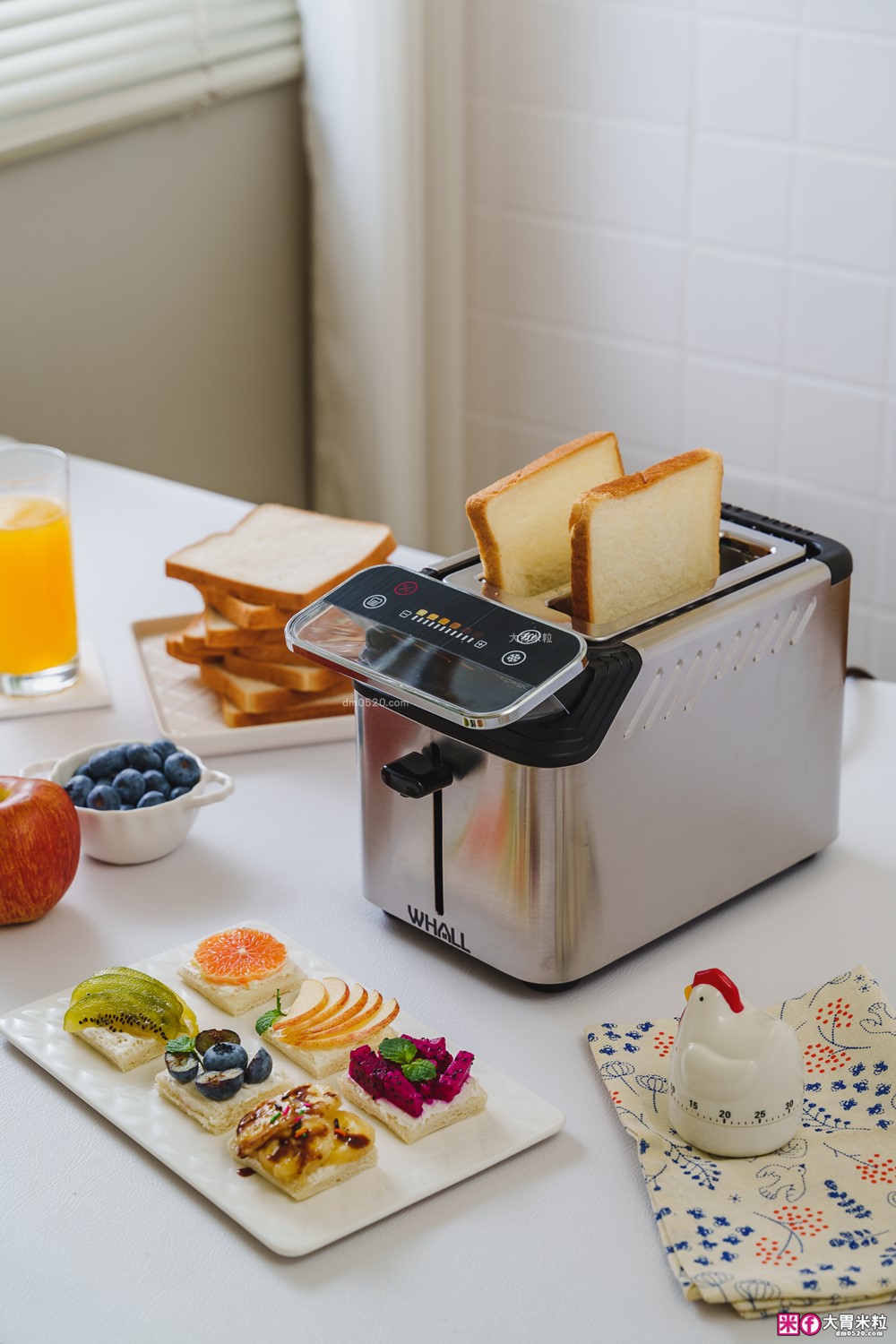 可頌貝果鬆餅都能烤「美國 Whall極致酥脆烤麵包機」全台唯一觸控烤麵包機│11段烤色+A4體積卻藏著大魔王實力