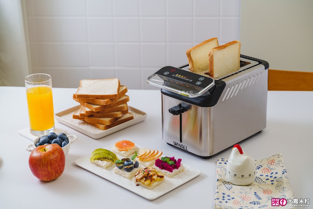 可頌貝果鬆餅都能烤「美國 Whall極致酥脆烤麵包機」全台唯一觸控烤麵包機│11段烤色+A4體積卻藏著大魔王實力