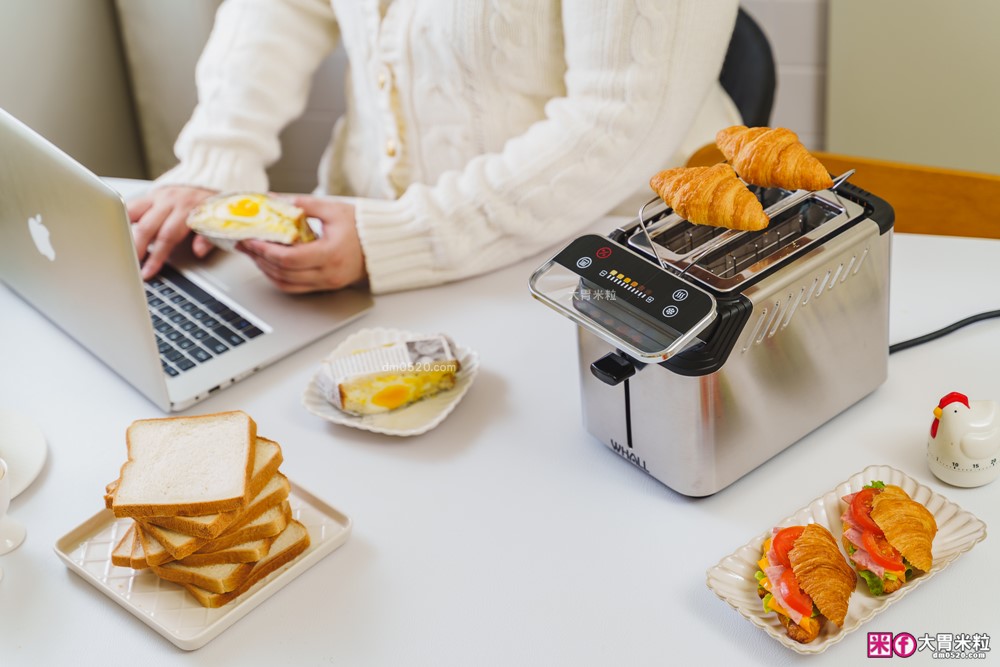可頌貝果鬆餅都能烤「美國 Whall極致酥脆烤麵包機」全台唯一觸控烤麵包機│11段烤色+A4體積卻藏著大魔王實力