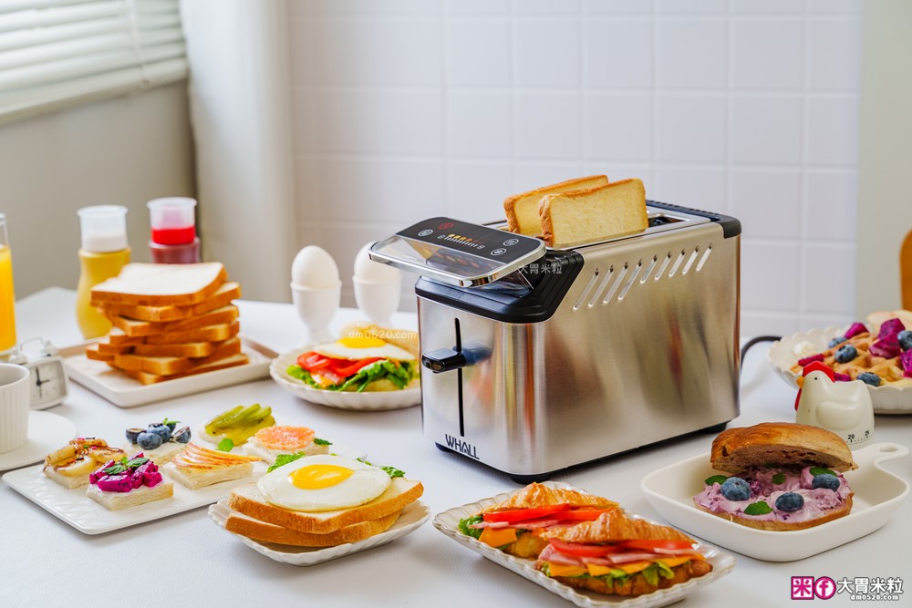 可頌貝果鬆餅都能烤「美國 Whall極致酥脆烤麵包機」全台唯一觸控烤麵包機│11段烤色+A4體積卻藏著大魔王實力