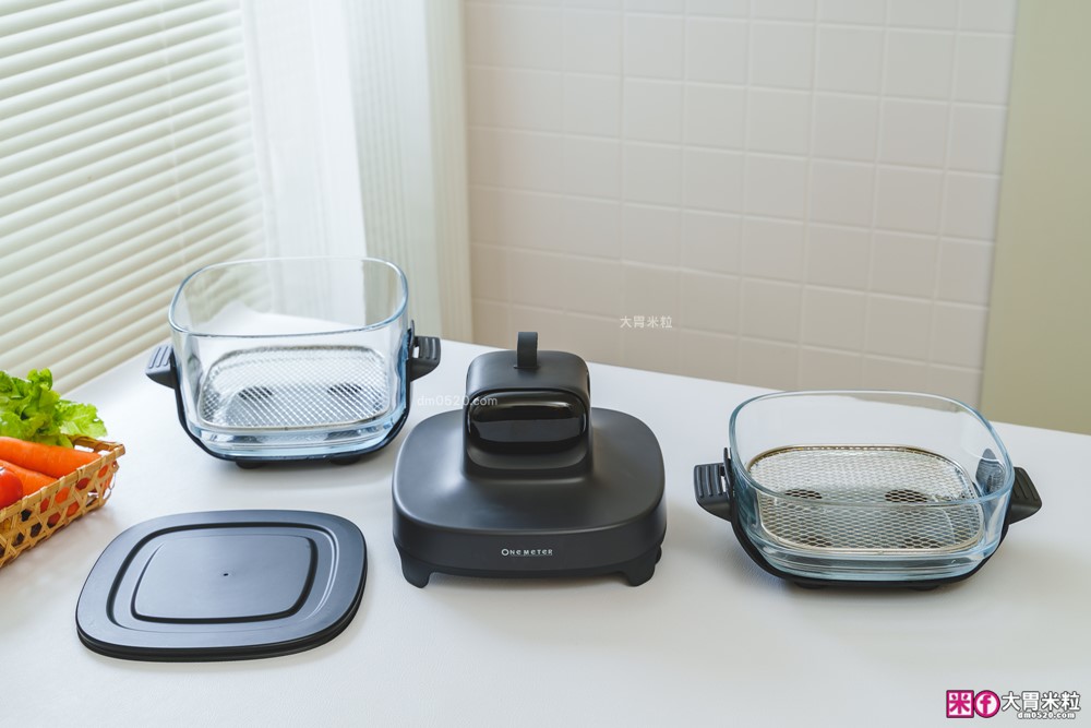 玻璃氣炸鍋推薦「one-meter 玻霸鍋 Plus」4.5L+2.5L 雙鍋替換│烤炸焗烘+保鮮一鍋多用搞定