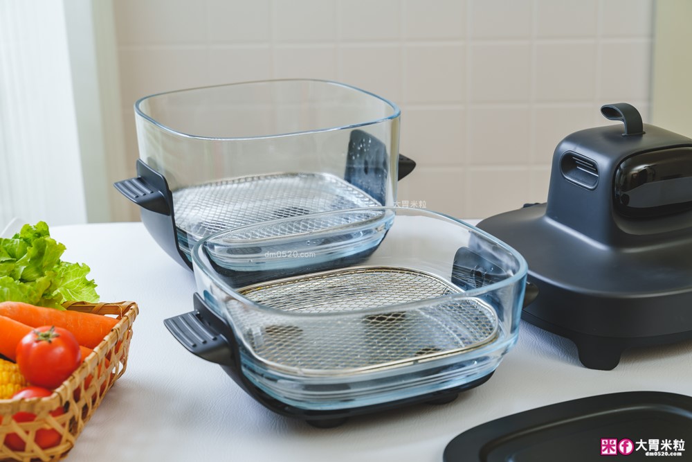 玻璃氣炸鍋推薦「one-meter 玻霸鍋 Plus」4.5L+2.5L 雙鍋替換│烤炸焗烘+保鮮一鍋多用搞定
