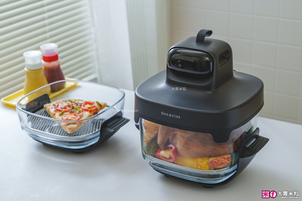 玻璃氣炸鍋推薦「one-meter 玻霸鍋 Plus」4.5L+2.5L 雙鍋替換│烤炸焗烘+保鮮一鍋多用搞定