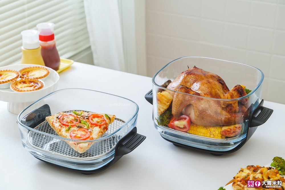 玻璃氣炸鍋推薦「one-meter 玻霸鍋 Plus」4.5L+2.5L 雙鍋替換│烤炸焗烘+保鮮一鍋多用搞定