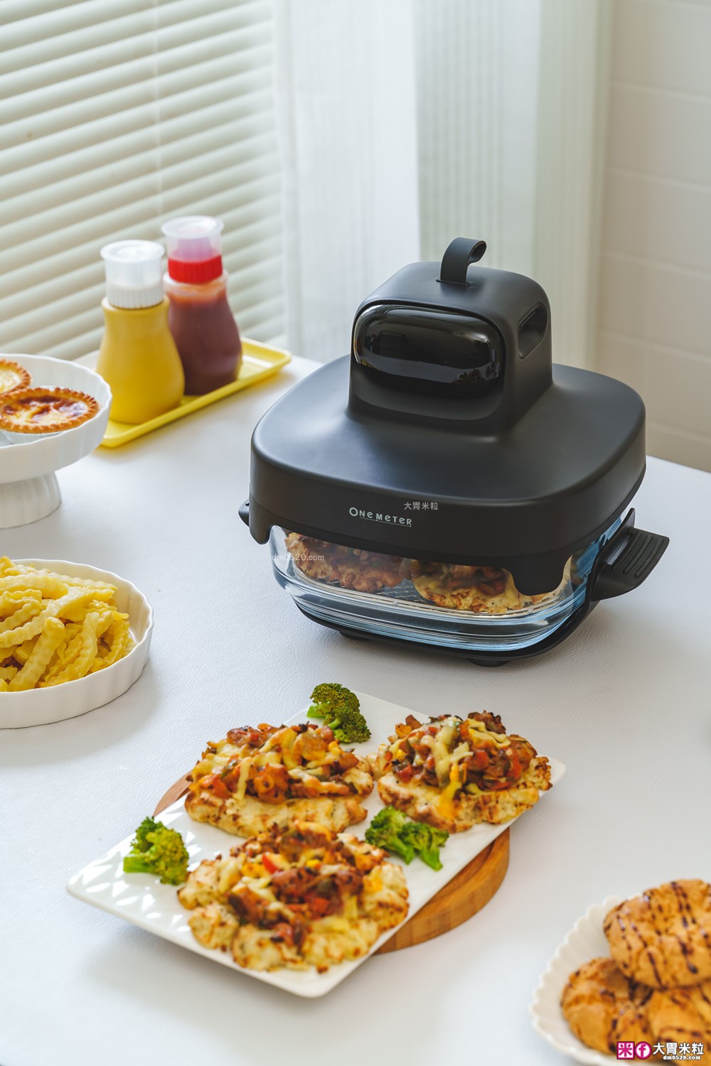 玻璃氣炸鍋推薦「one-meter 玻霸鍋 Plus」4.5L+2.5L 雙鍋替換│烤炸焗烘+保鮮一鍋多用搞定