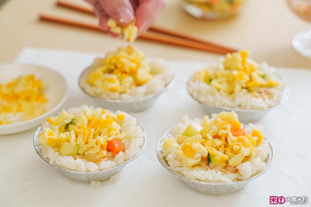 米飯料理食譜】炒飯生日蛋糕│小雞蛋包飯│港式臘味飯(電鍋版)│焗烤米飯蛋塔│美國稻米(茉莉香米)
