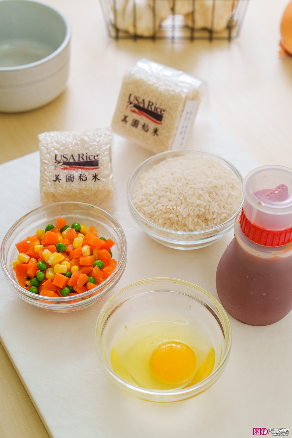 米飯料理食譜】炒飯生日蛋糕│小雞蛋包飯│港式臘味飯(電鍋版)│焗烤米飯蛋塔│美國稻米(茉莉香米)