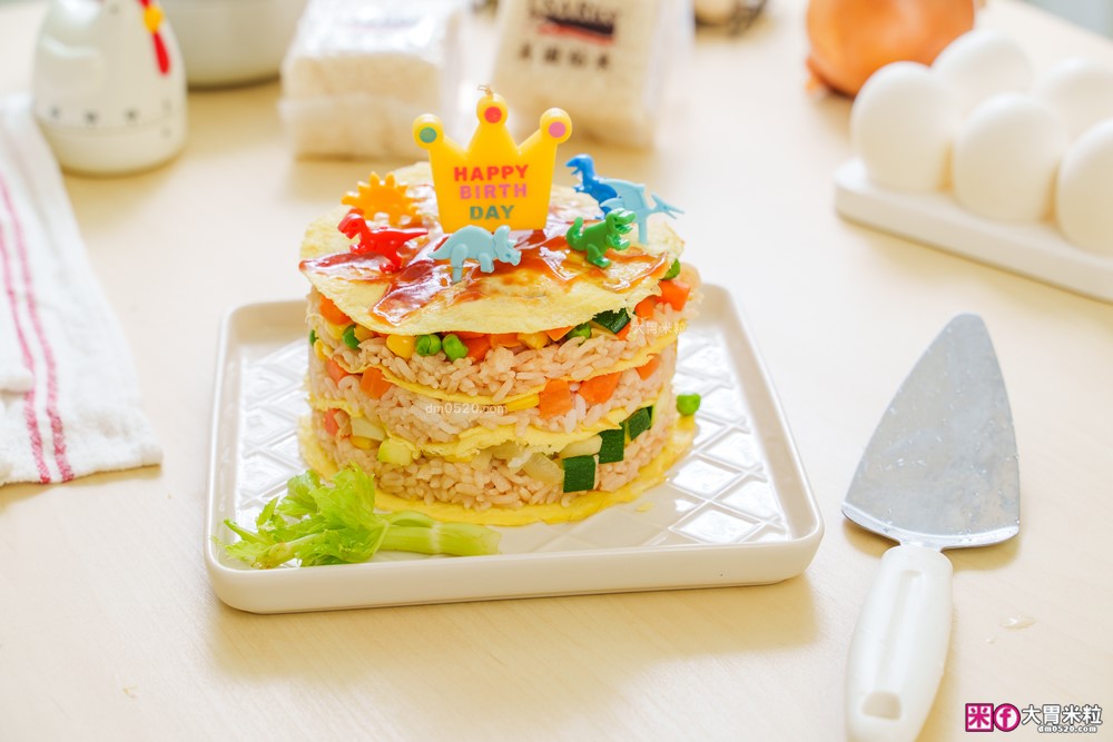 米飯料理食譜】炒飯生日蛋糕│小雞蛋包飯│港式臘味飯(電鍋版)│焗烤米飯蛋塔│美國稻米(茉莉香米)