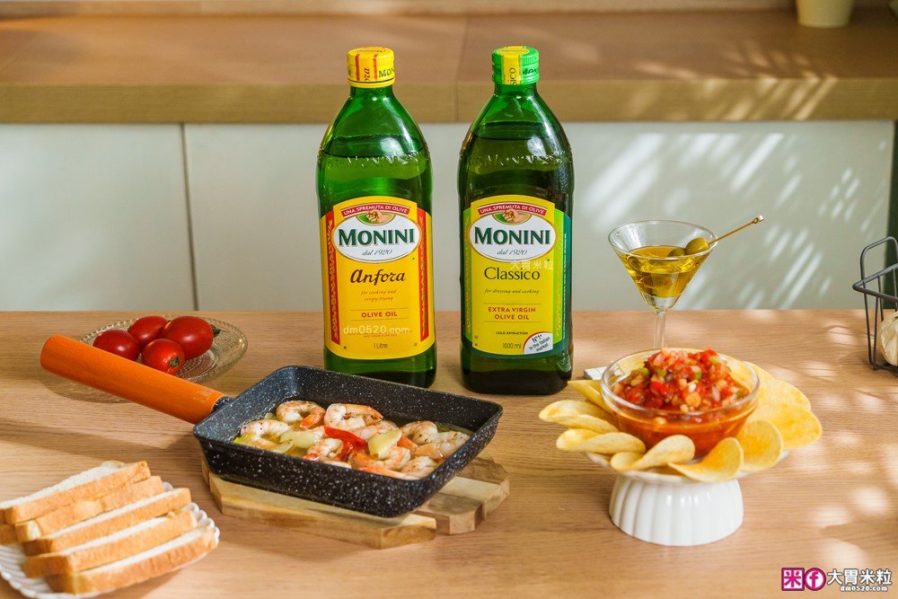 市佔第一「Monini莫尼尼特級初榨橄欖油」生飲等級+義大利莊園原裝~煎炒煮炸一油搞定│橄欖油料理推薦│莎莎醬食譜│蒜油蝦食譜