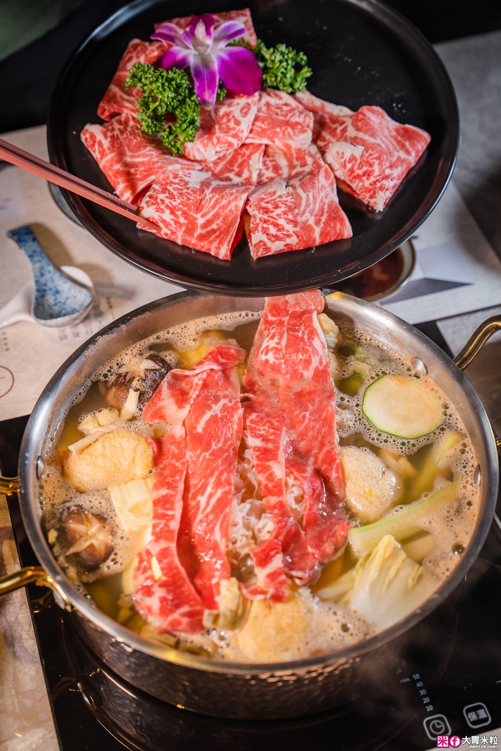 大安區頂級鍋物推薦「聚食釜台式頂級蝦湯鍋物」涮鍋超鮮甜+飯後雜炊一定要吃│信義安和站美食│台北包廂火鍋餐廳推薦