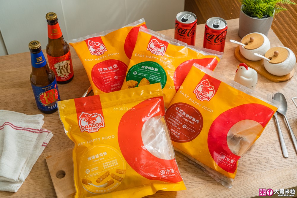 放縱時刻必備推薦「紅龍炸物開箱」雞塊/鹹酥雞/起司條│氣炸10分鐘宛如現炸美味~熬夜追劇看球賽必吃！