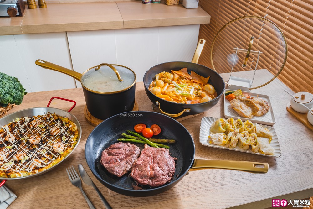 美國夢幻鍋具霸主「美亞FARBERWARE⿊⾦陶瓷不沾鍋具」三件組開箱~無PFAS/免養鍋/洗碗機也能進！