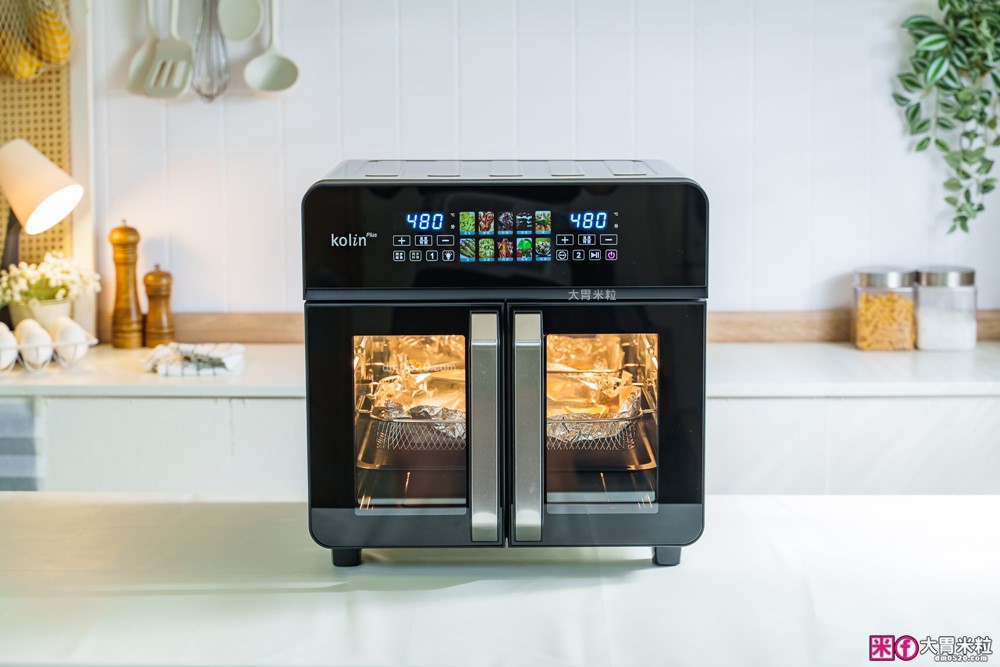 下班15分鐘開四菜「Kolin Plus 雙響炸 雙槽氣炸烤箱」雙槽獨立控溫+同步出餐才是氣炸料理最高境界