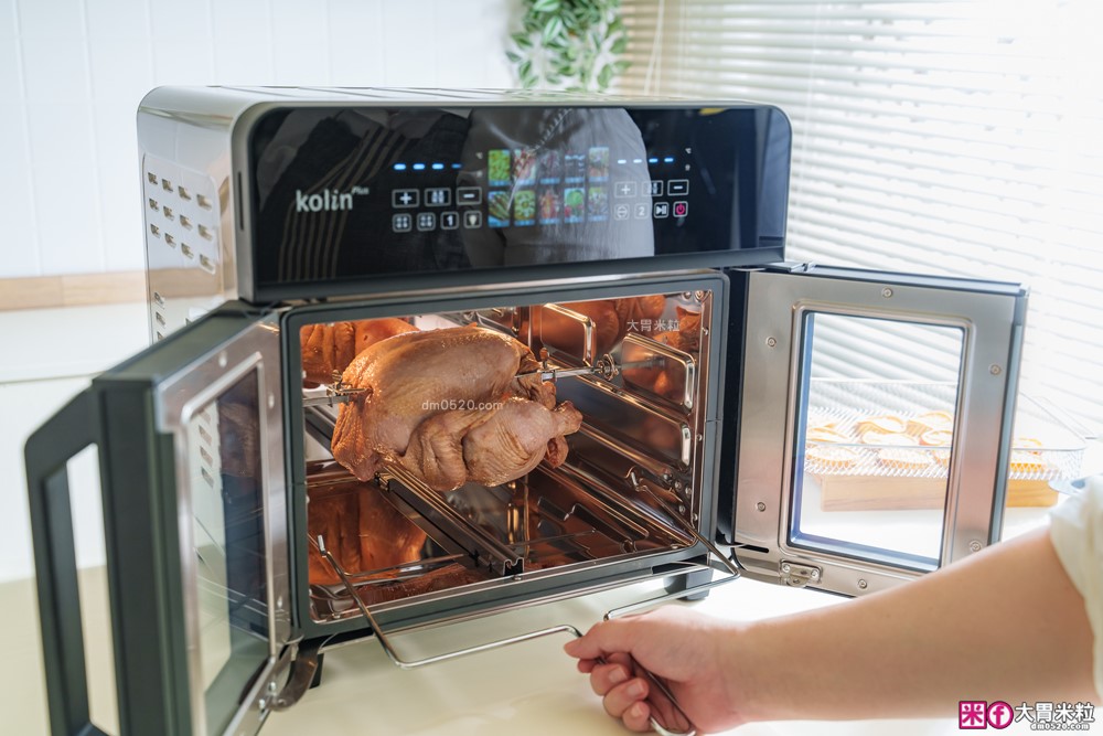 下班15分鐘開四菜「Kolin Plus 雙響炸 雙槽氣炸烤箱」雙槽獨立控溫+同步出餐才是氣炸料理最高境界