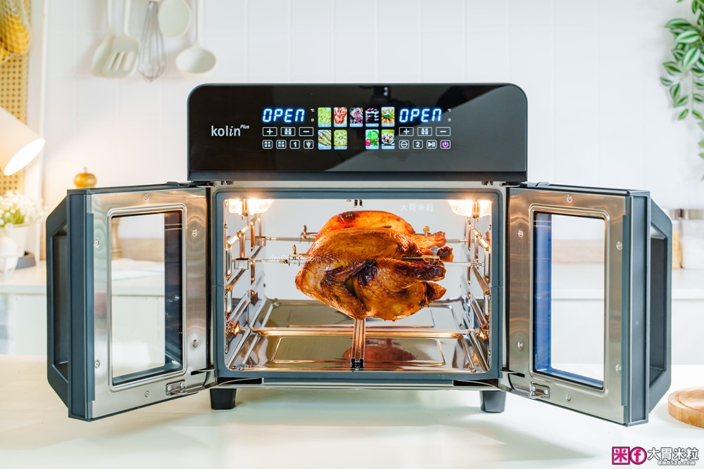 下班15分鐘開四菜「Kolin Plus 雙響炸 雙槽氣炸烤箱」雙槽獨立控溫+同步出餐才是氣炸料理最高境界