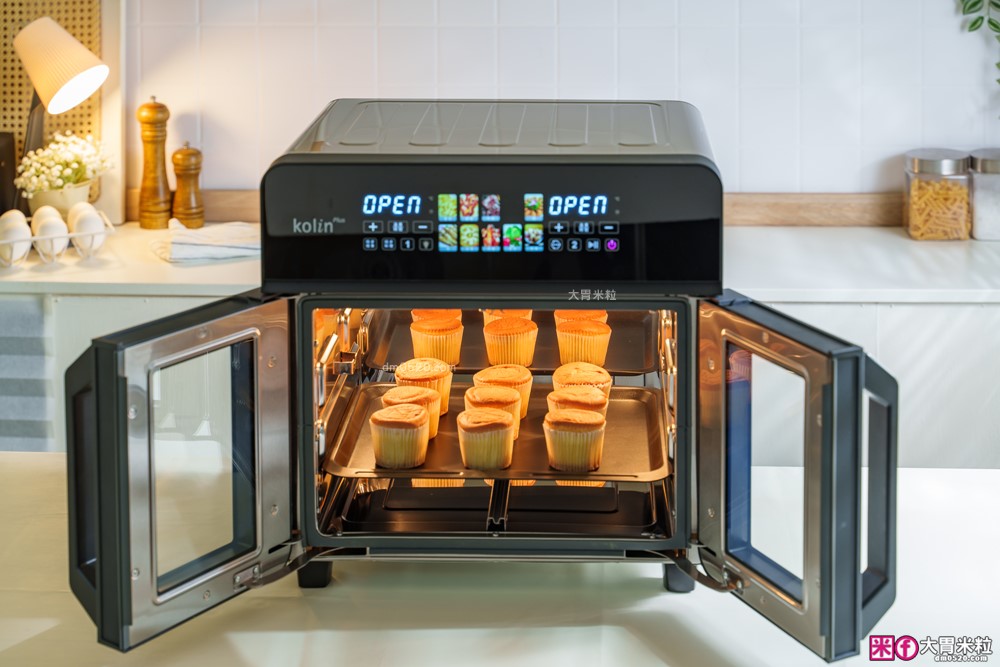 下班15分鐘開四菜「Kolin Plus 雙響炸 雙槽氣炸烤箱」雙槽獨立控溫+同步出餐才是氣炸料理最高境界