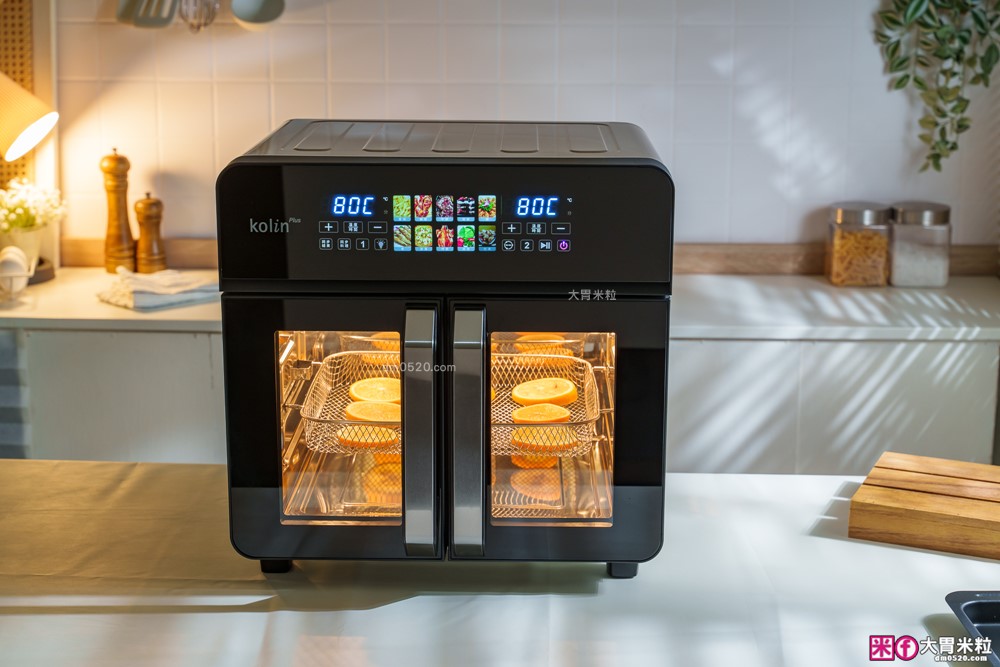 下班15分鐘開四菜「Kolin Plus 雙響炸 雙槽氣炸烤箱」雙槽獨立控溫+同步出餐才是氣炸料理最高境界