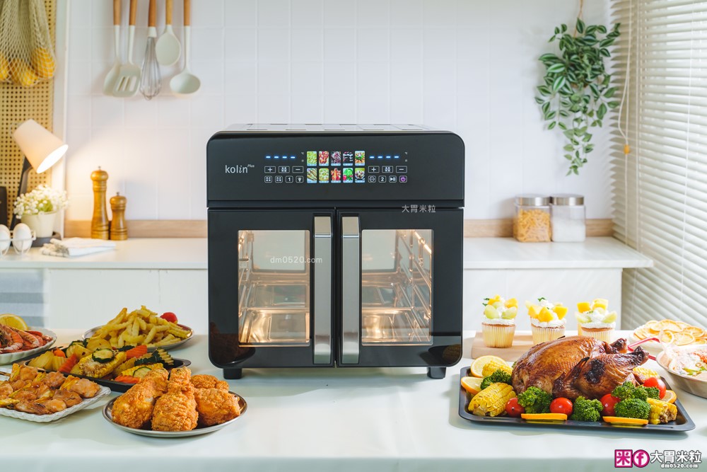 下班15分鐘開四菜「Kolin Plus 雙響炸 雙槽氣炸烤箱」雙槽獨立控溫+同步出餐才是氣炸料理最高境界