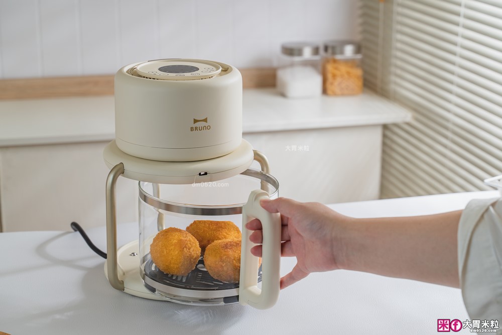 美型家電天花板「日本BRUNO可視玻璃氣炸鍋」360°循環熱風+12種自動菜單~免開蓋觀察超方便