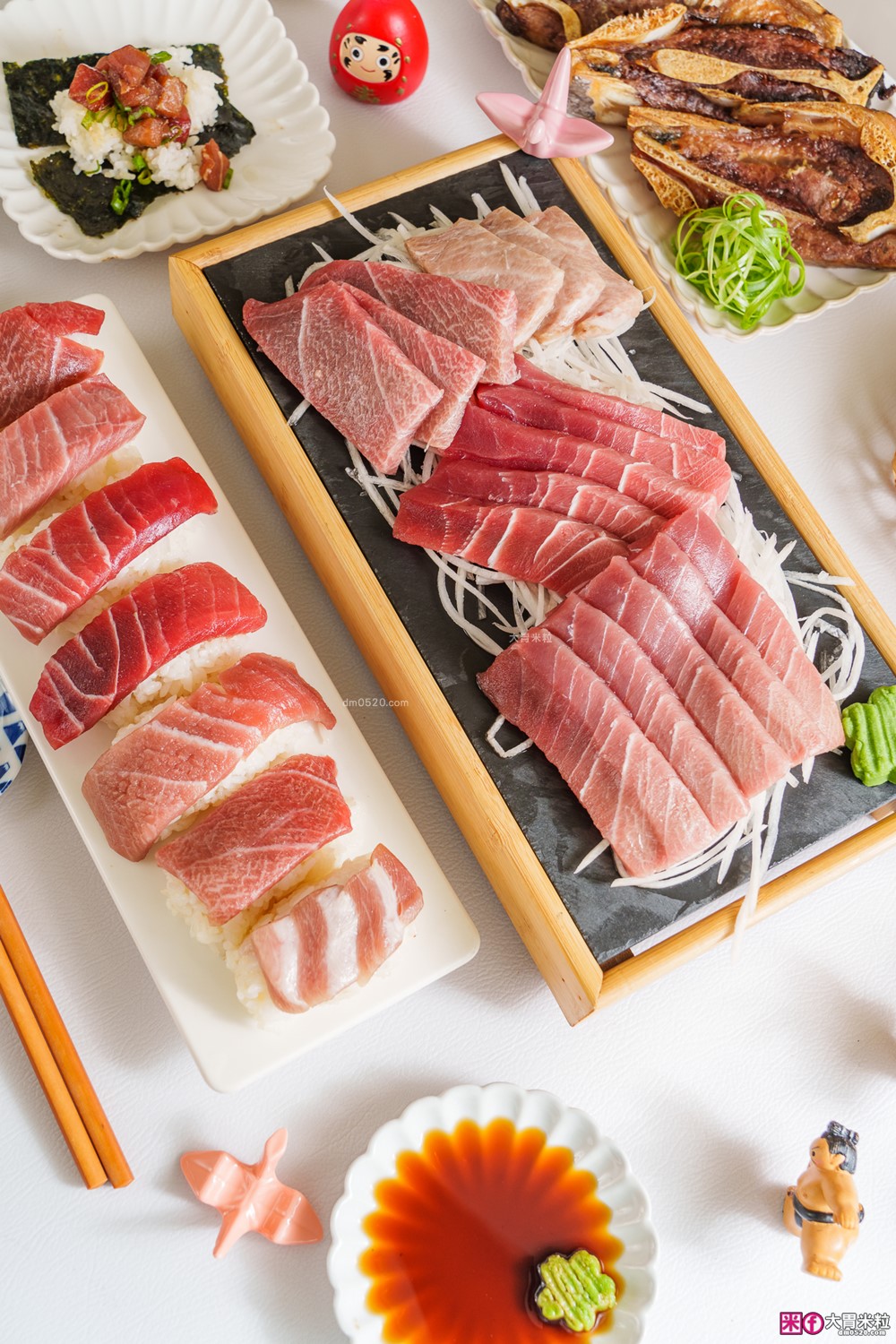 不用跑東港~「華得水產」屏東東港黑鮪魚宅配到府~爆吃「黑鮪魚生魚片上腹/下腹/皮油生魚片」開箱