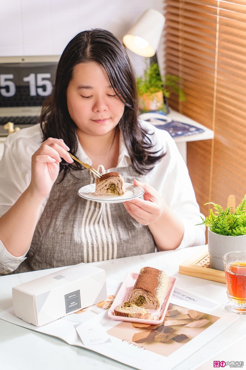 Katachi 形洋菓子」杜拜巧克力日式千層捲開箱│大阪人氣洋菓子台灣限定！開心果控必吃日系蛋糕捲