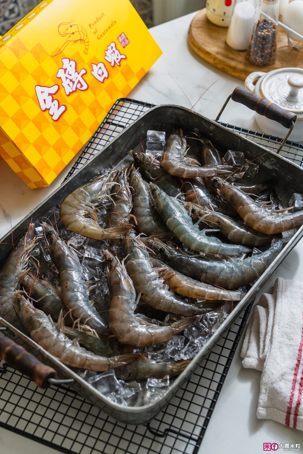 萬家福必買海鮮推薦│元家「瓜地馬拉‧金磚白蝦」白蝦界巨人號~年菜宴客直接霸氣上桌