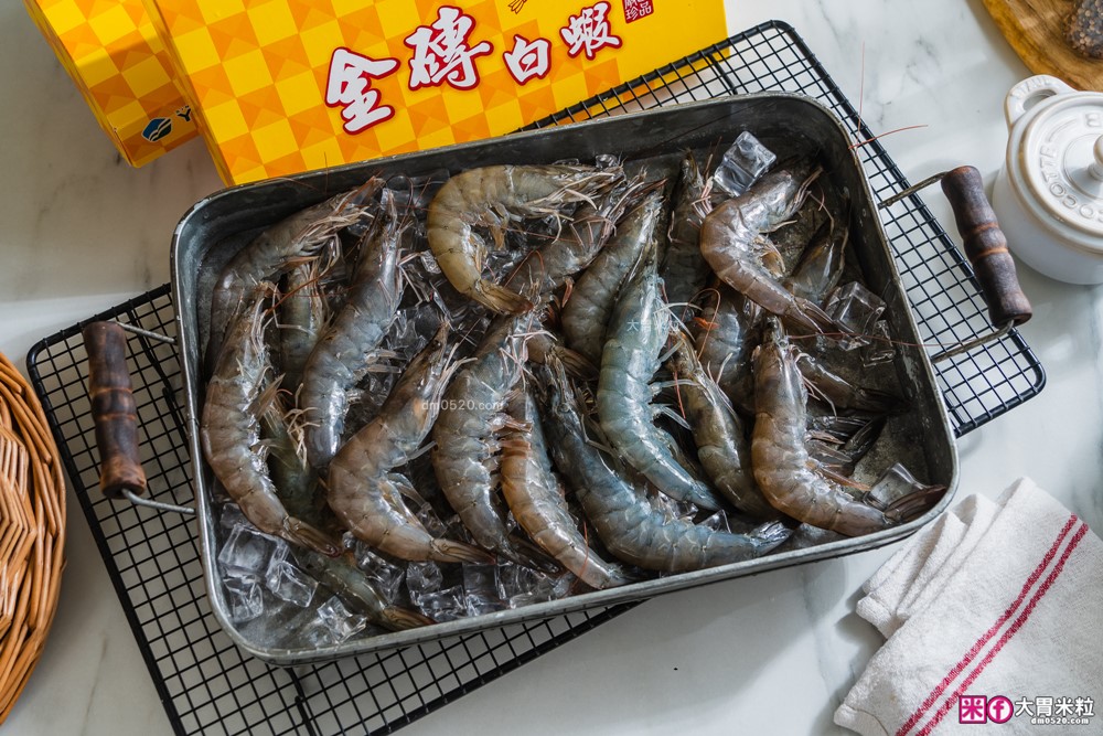 萬家福必買海鮮推薦│元家「瓜地馬拉‧金磚白蝦」白蝦界巨人號~年菜宴客直接霸氣上桌