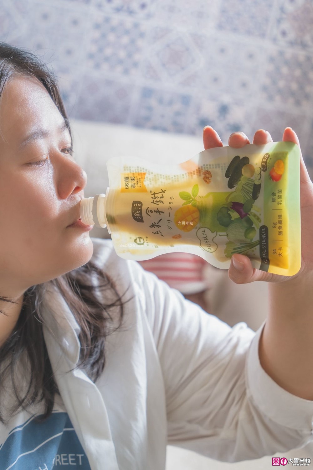 高纖綠拿鐵開箱「艾禾生醫 纖活 綠拿鐵」評價，10秒喝進66種蔬果精華，外食族高纖救星！